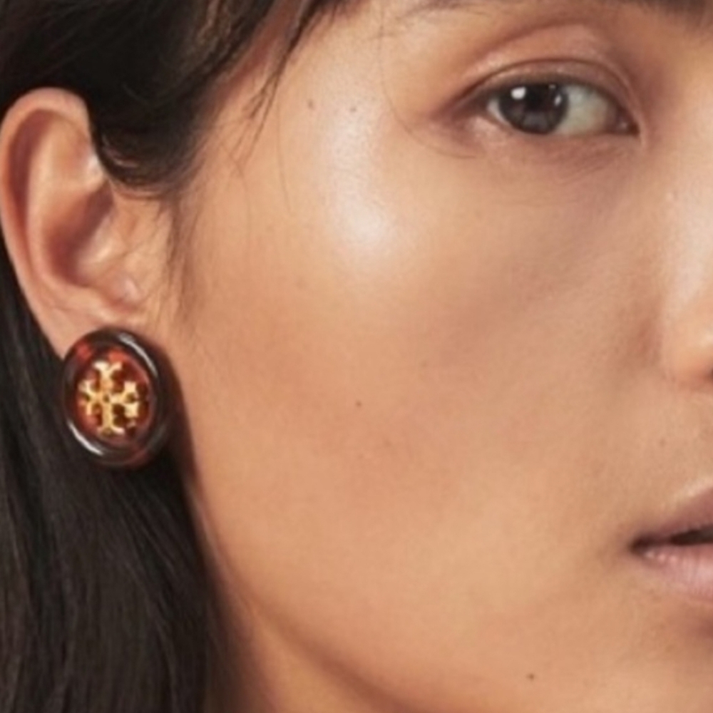 Tory Burch Roxanne large stud earrings - Picture 2 of 7